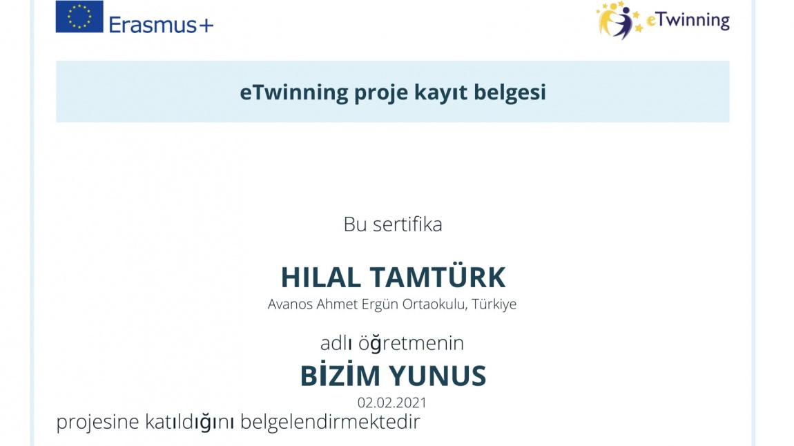 BİZİM YUNUS E TWİNNİNG PROJESİ BAŞLADI